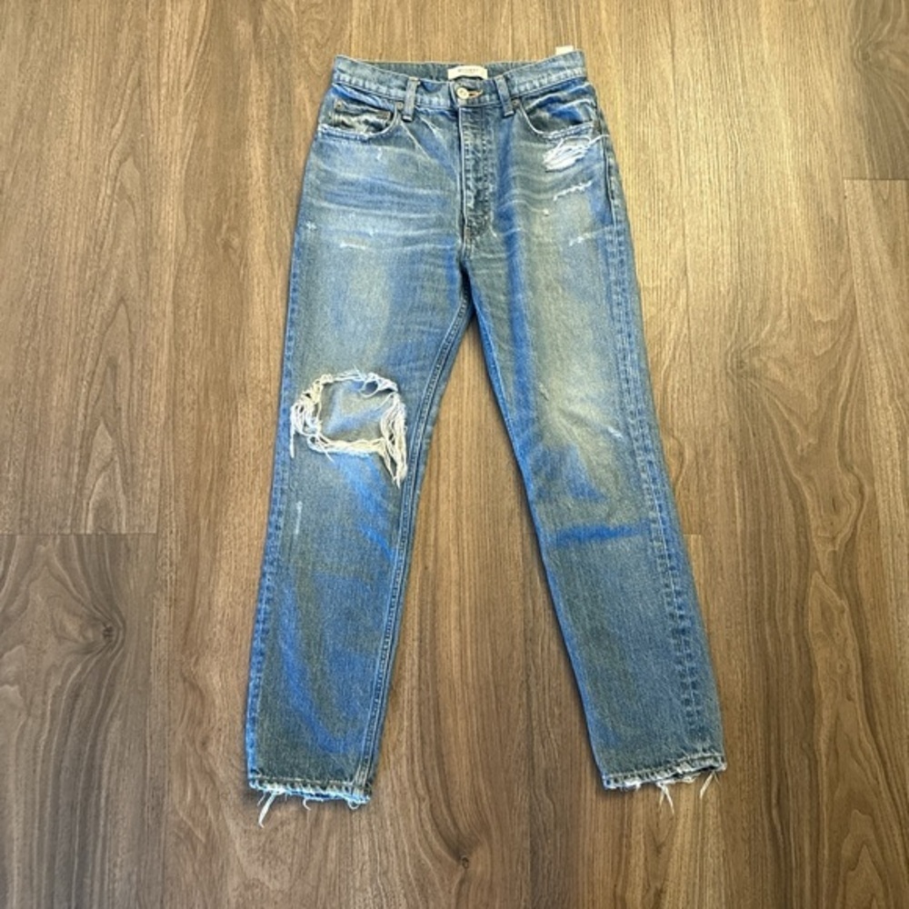 MOUSSY Vintage JAPAN Saab Distressed ankle Blue Jeans size 26 $380 msrp